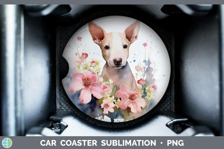 GorgeousFloral Dog Car Coaster design.