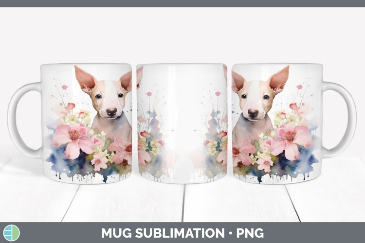 GorgeousFloral Dog Mug Wrap design.