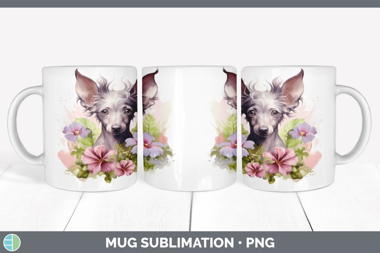 GorgeousFloral Dog Mug Wrap design.