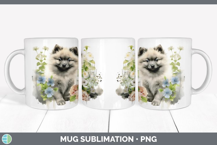 GorgeousFloral Dog Mug Wrap design.