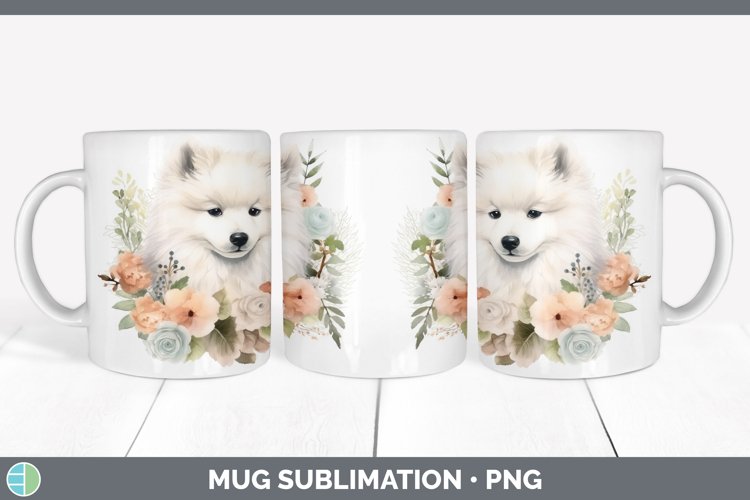 GorgeousFloral Dog Mug Wrap design.