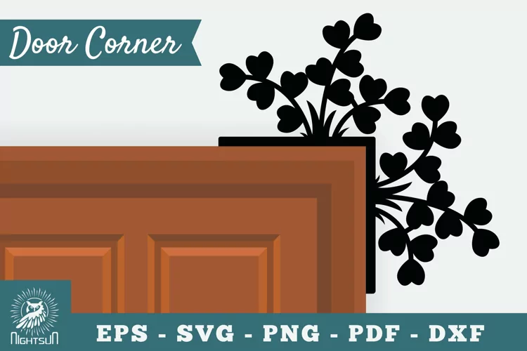 Floral Door Corner SVG