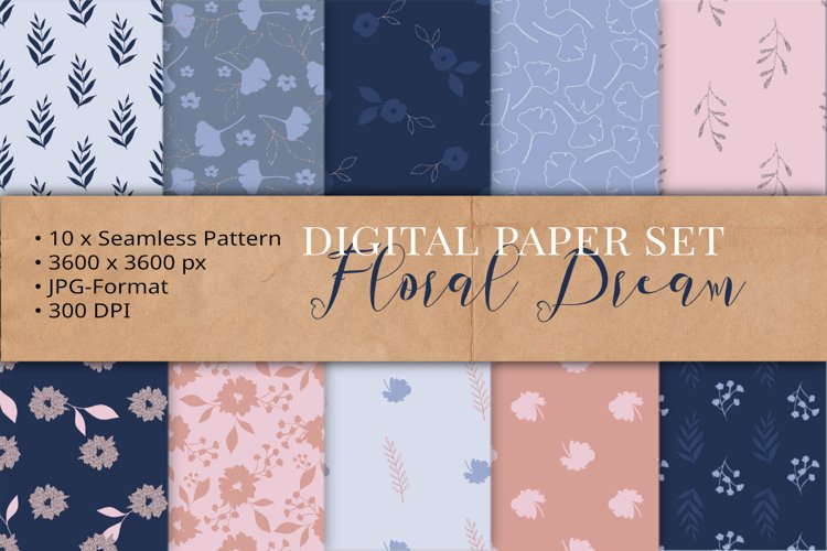Floral Pattern - Seamless Pattern Set example image 1