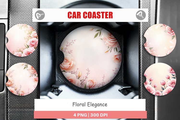 Car Coaster Floral
