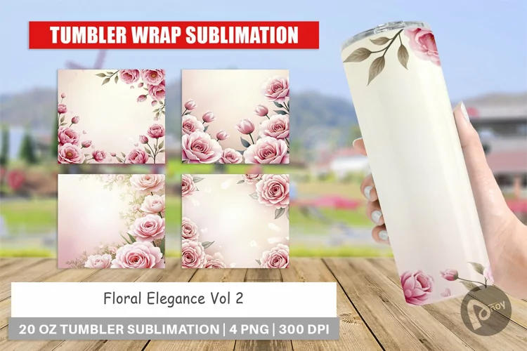 Tumbler Floral Elegance