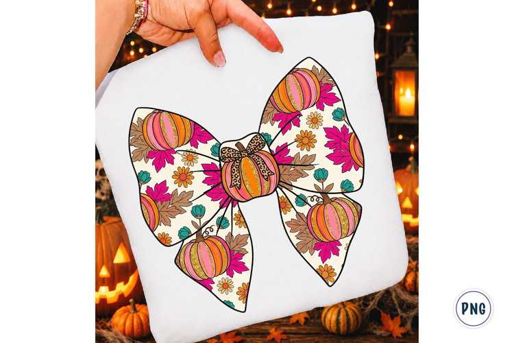 Floral Fall Pumpkin Coquette Png