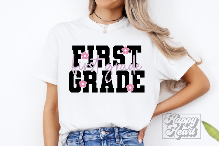 First Grade Teacher SVG PNG - Back To School Hello 1st Grade