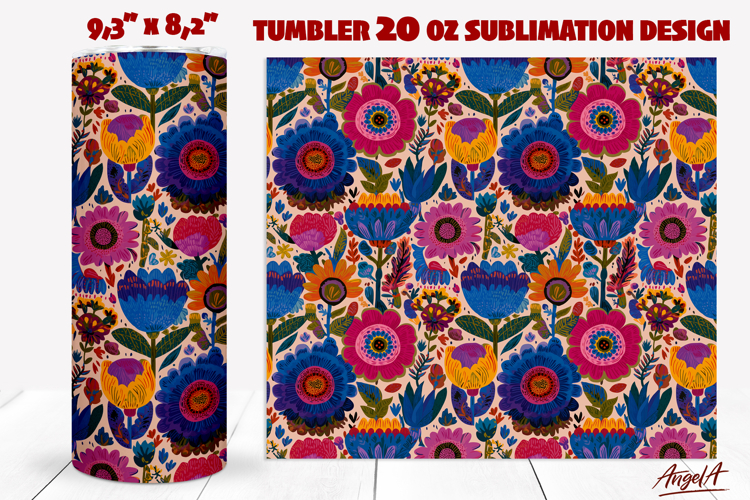 20 Oz Sublimation Tumbler Wrap Image 21