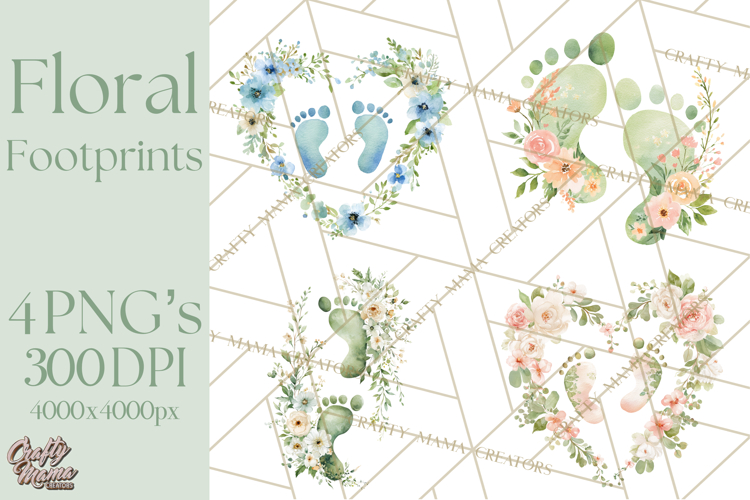 Baby Footprints Clipart Image 13
