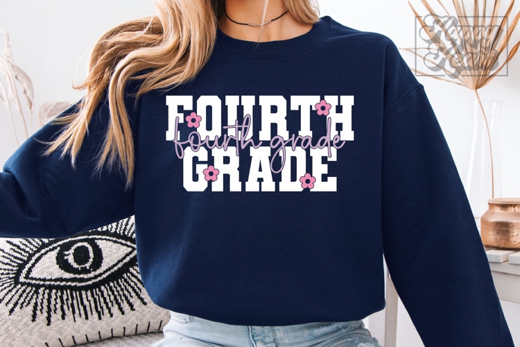 Fourth Grade Teacher SVG PNG Back To School Hello 4th Grade