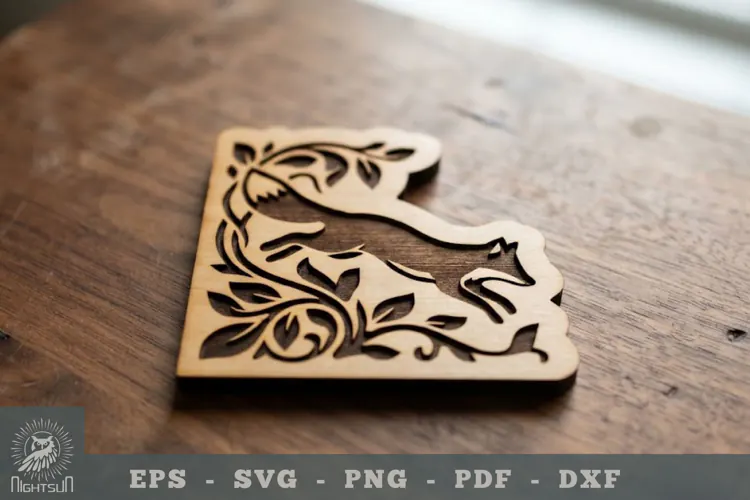 Floral Fox Lasercut Corner 1