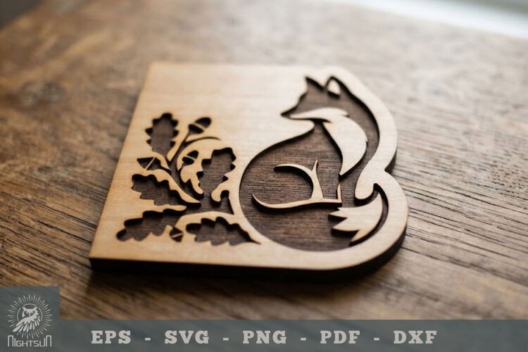 Floral Fox Lasercut Corner 2 example image 1