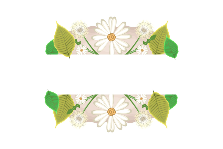 Floral frame wreath set wedding invitation card ornament