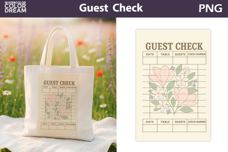 Vintage Magnolia Guest Check | Junk Journal Printable