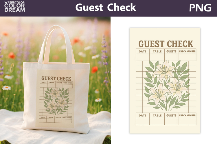 Vintage Lilly Guest Check | Junk Journal Printable
