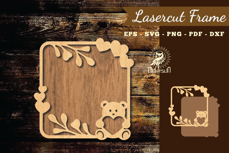 Floral Heart Lasercut Frame SVG