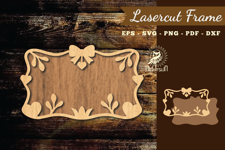Floral Heart Lasercut Frame SVG