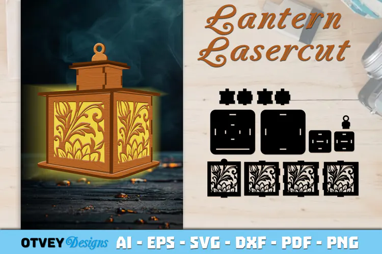 Floral Lantern Lasercut
