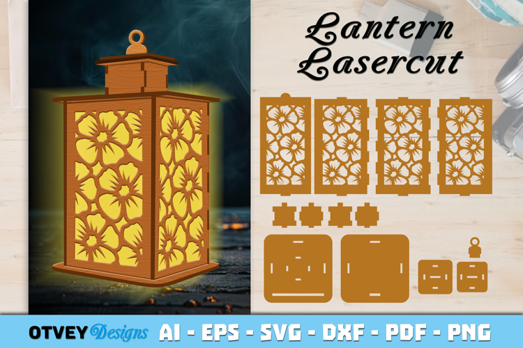 Floral Lantern Lasercut