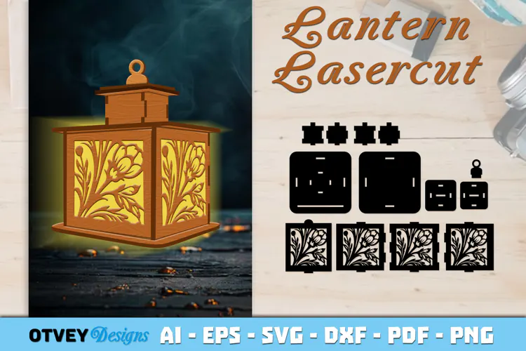 Floral Lantern Lasercut