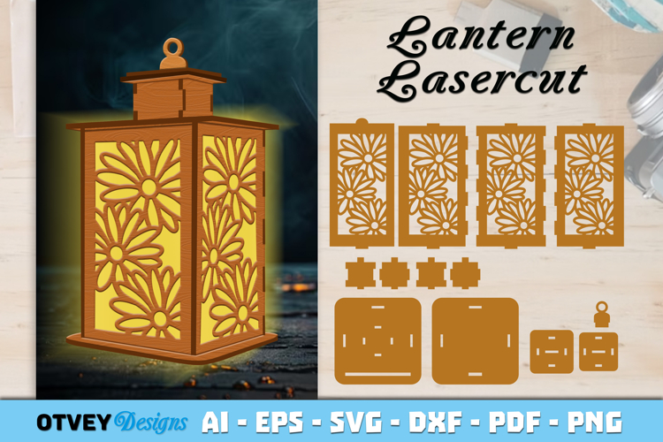 Floral Lantern Lasercut