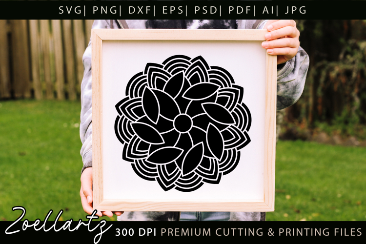 Floral Mandala SVG Cut Files Flower Mandala Illustration