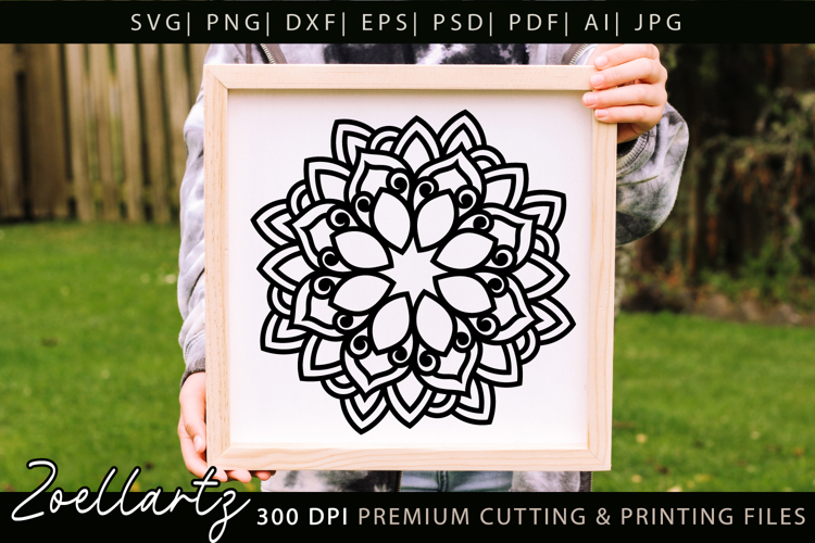 Floral Mandala SVG Cut Files Flower Mandala Illustration