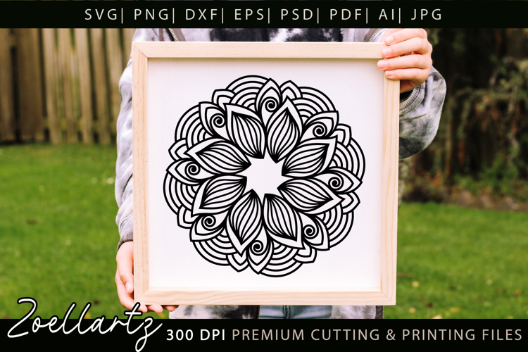 Floral Mandala SVG Cut Files Flower Mandala Illustration