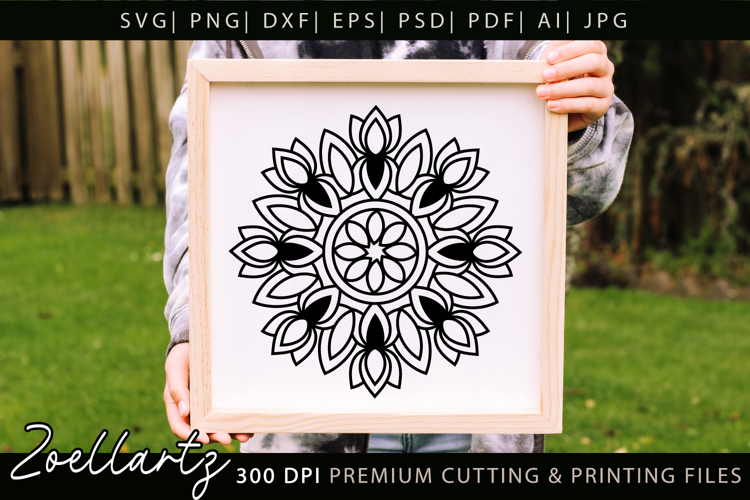 Floral Mandala SVG Cut Files Flower Mandala Illustration