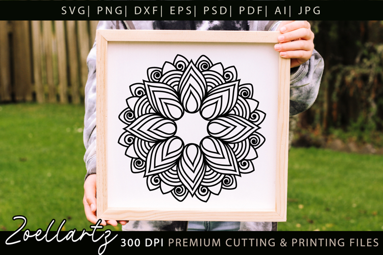 Floral Mandala SVG Cut Files Flower Mandala Illustration