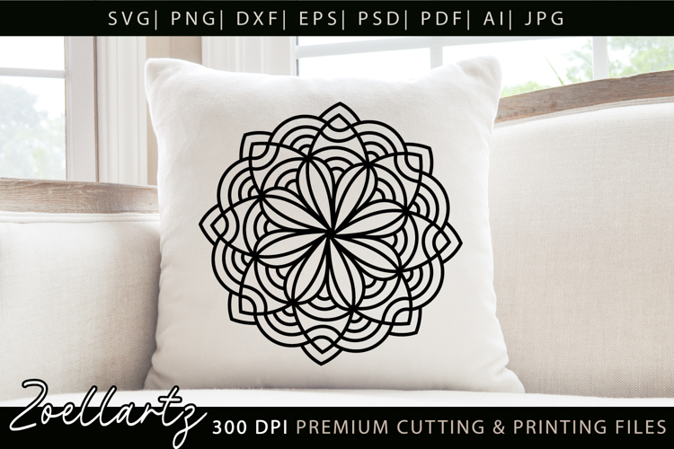 Floral Mandala SVG Cut Files Flower Mandala Illustration