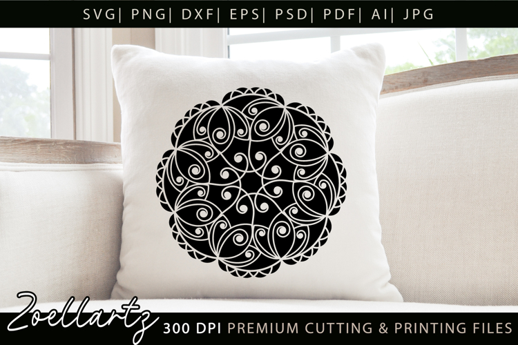 Floral Mandala SVG for Cricut Flower Mandala Illustration