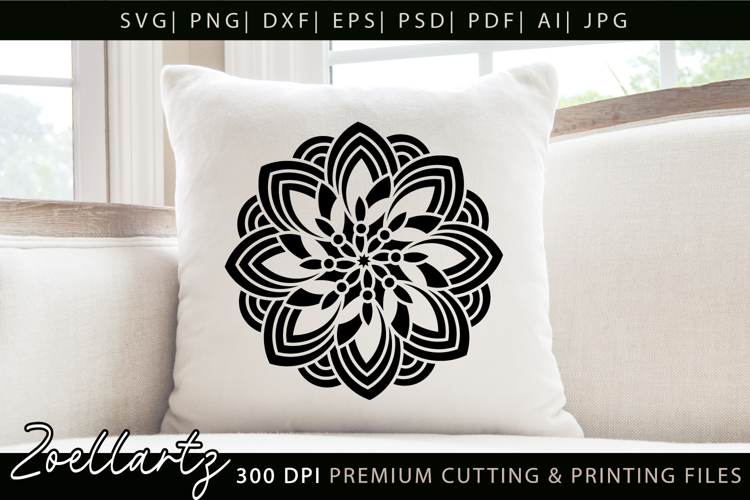 Floral Mandala SVG Cut Files Flower Mandala Illustration