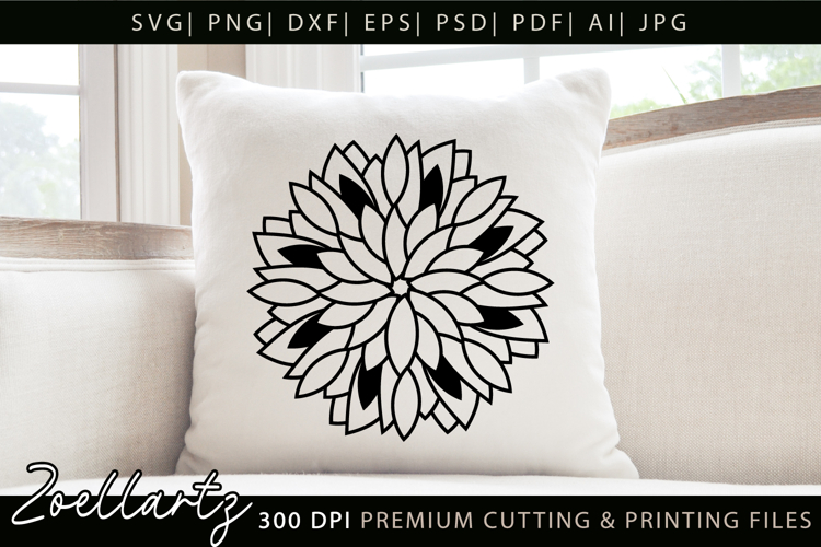 Floral Mandala SVG Cut Files Flower Mandala Illustration