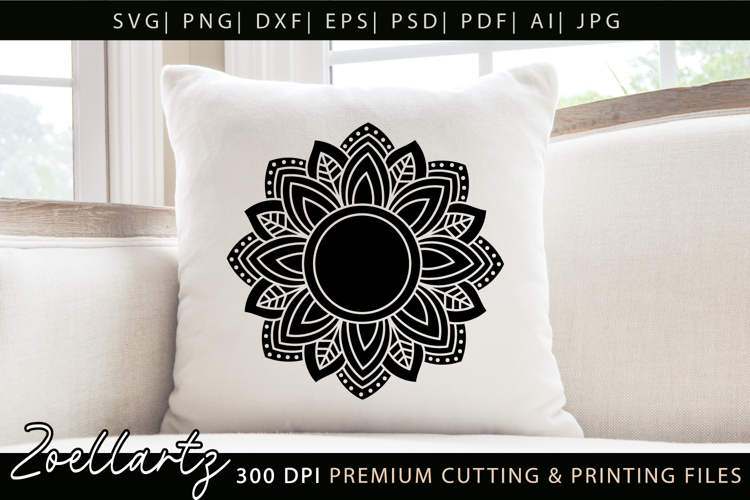 Floral Mandala SVG Cut Files Flower Mandala Illustration