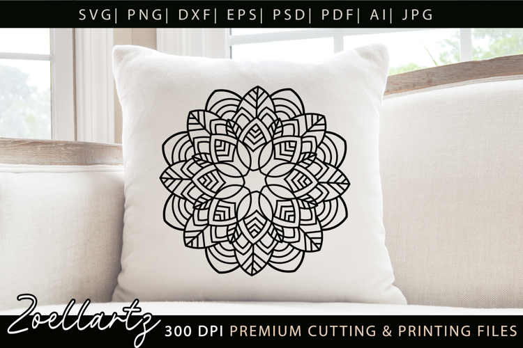 Floral Mandala SVG Cut Files Flower Mandala Illustration
