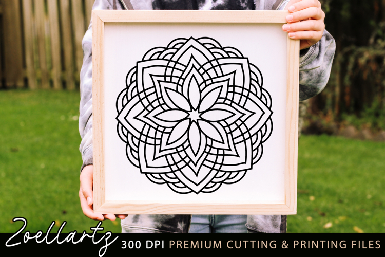 Floral Mandala SVG Cut File Flower Mandalas Illustration