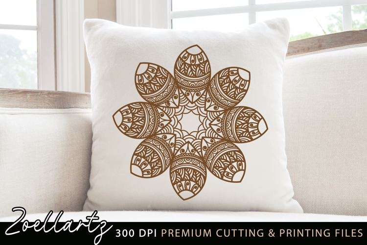 Mandala SVG Cut File Floral Mandalas Illustration Flower SVG