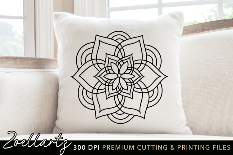 Floral Mandala SVG Cut File Flower Mandalas Illustration