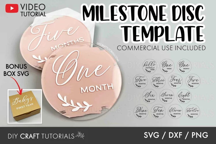Floral Baby Milestone SVG