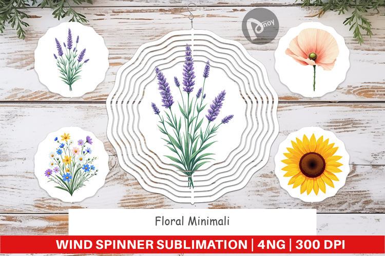 Wind Spinner Minimalist Florals