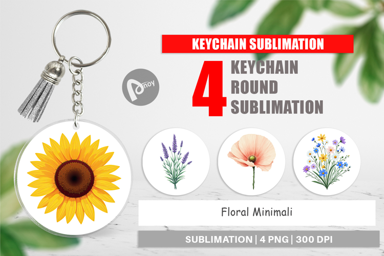 Keychain Minimalist Florals