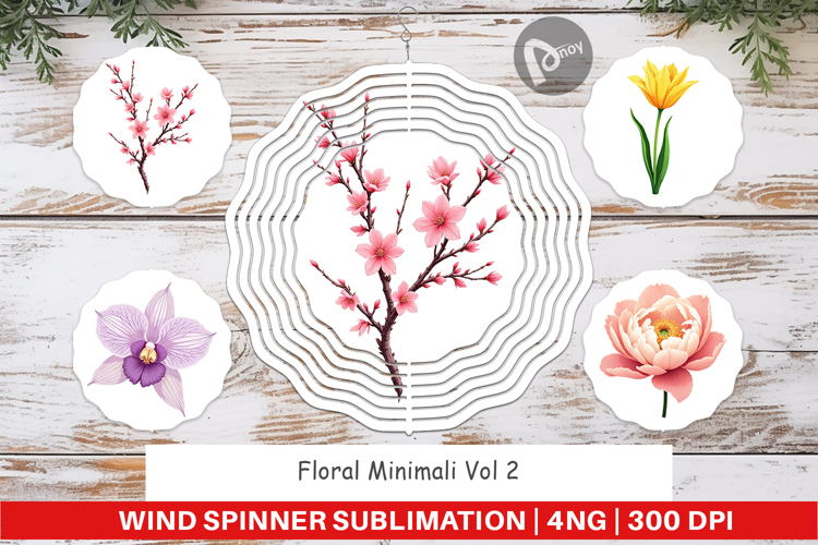 Wind Spinner Minimalist Florals