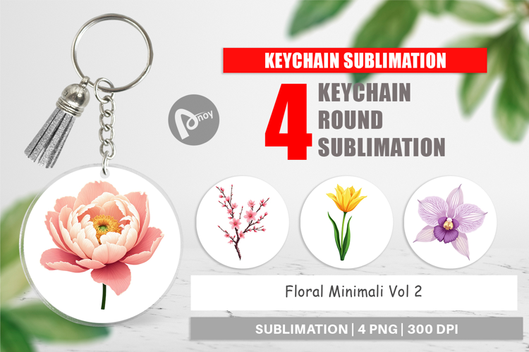 Keychain Minimalist Florals