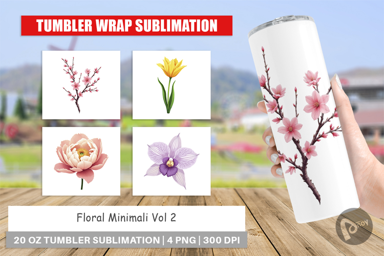 Tumbler Minimalist Florals