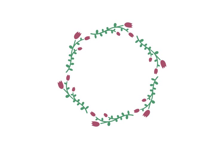 Floral Monogram Frame example image 1