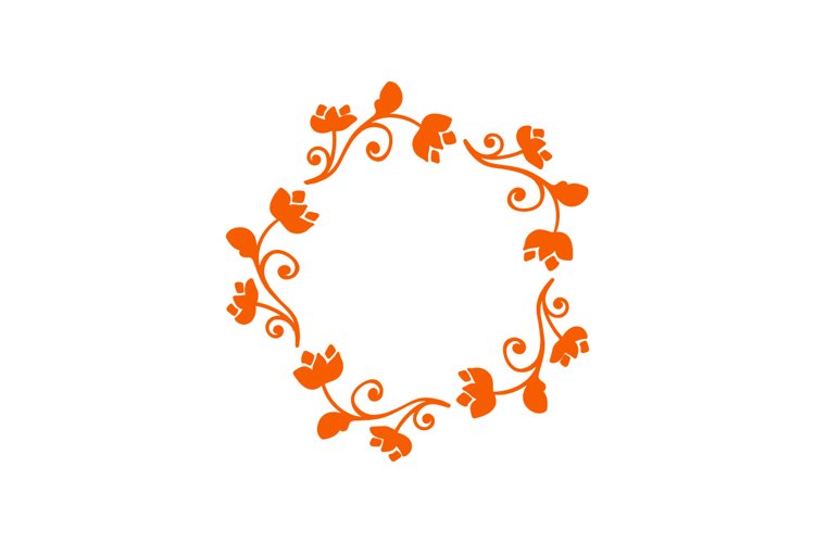 Floral Monogram Frame SVG Cut File
