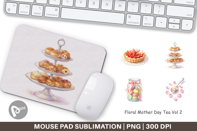 Floral Mother Day Tea Mouse Pad