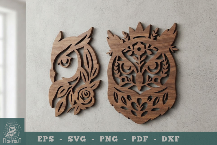 Floral Owl Lasercut Wall Decor