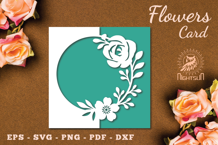 Floral Papercut Card SVG